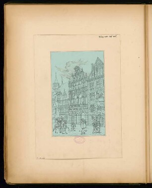 Eingebautes Wohnhaus Monatskonkurrenz März 1882: Perspektivische Ansicht
