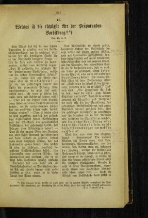 Welches ist die richtige Art der Präparanden-Vorbildung?