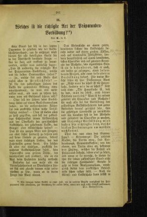 Welches ist die richtige Art der Präparanden-Vorbildung?