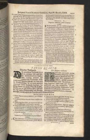 Constitutio XXX. - XXXIV.