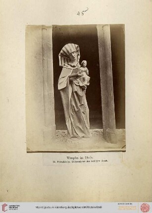 45. Wimpfen im Thal: St. Peterskirche, Holzsculptur der heiligen Anna