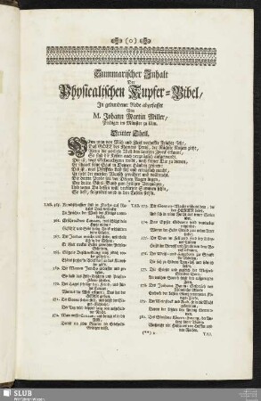 Summarischer Inhalt Der Physicalischen Kupfer-Bibel, In gebundener Rede abgefasset