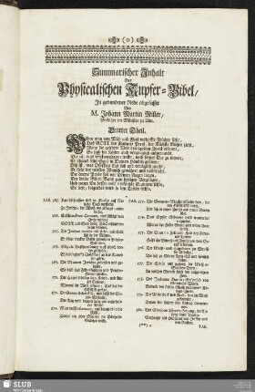 Summarischer Inhalt Der Physicalischen Kupfer-Bibel, In gebundener Rede abgefasset