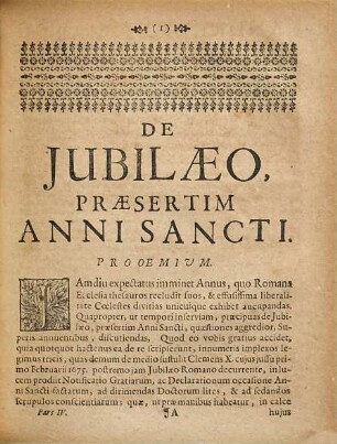 De Jubilæo Præsertim Anni Sancti; Ac de Indulgentiis Universim Enchridion