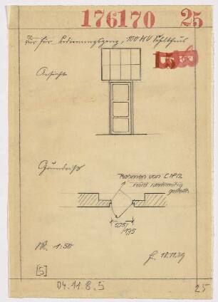 Tür für Bedienungsgang 100 KV Schalthaus