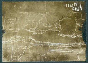 Foto der Stellungen H. 1-4 südlich von Nogent-l'Abbesse (Luftbild)