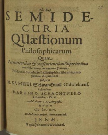 Semidecuria quaestionum philosophicarum