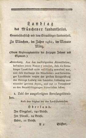 Baierische Landtags-Handlungen in den Jahren 1429 bis 1513. 5, Oberländische Landtäge, im Münchener Landantheile