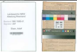 Entnazifizierung Adolf Elsen , geb. 16.01.1892 (Polizist)