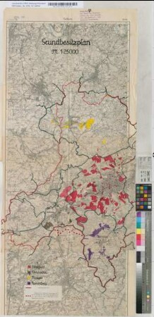 Vorschlag Elberfelds auf Gebietserweiterung. Schematische Schnitte Hardenberg-Elberfeld-Barmen -Ronsdorf; Cronenberg-Elberfeld-Neviges-Velbert; Neviges-Langenberg. Langen 1 : 50.000, Höhen 1 : 2.500. Schematischer Schnitt. Grenze Elberfeld-Cronenberg-Remscheid und Elberfeld-Cronenberg-Solingen. Schematische Darstellung der Nutzungsverhältnisse nach dem Flächenaufteilungsplan I. Stadt Elberfeld II. Vohwinkel, Gruiten, Schöller, z.T. Wülfrath III. Stadt Neviges IV. Stadt Cronenberg. Graphische Darstellung der Nutzungsverhältnisse nach dem Flächenaufteilungsplan. V. Gesamtfläche ausschließlich Elberfeld VI. Gesamtfläche einschließlich Elberfeld. Vohwinkel, Cronenberg. Bauliche Entwicklung der Stadt Elberfeld 1 : 25.000. 1909-27. Bauliche Entwicklung von Vohwinkel 1907- 29. Bauliche Entwicklung von Cronenberg. Bauliche Entwicklung von Neviges. Grundbesitzplan Elberfeld, Vohwinkel, Neviges, Cronenberg. Anlagen Nr. 14-29 zum Bericht des Oberbürgermeisters der Stadt Elberfeld von 20. April 1928 betr. kommunale Neugliederung
