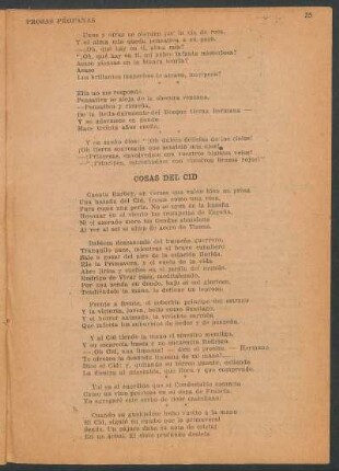 Cosas del Cid