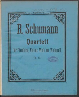 Quartett in Es für Pianoforte, Violine, Viola und Violoncell : op. 47