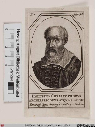 Bildnis Philipp Christoph (von Sötern), 1623-52 Kurfürst u. Erzbischof von Trier