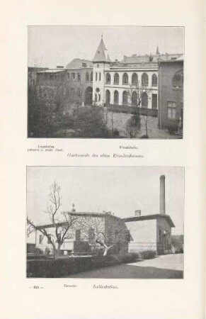Gartenseite des alten Krankenhauses; Isolirstation
