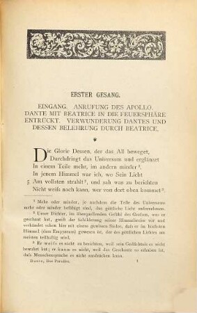 Göttliche Komödie : Metrisch übertragen von Dr. med. Carl Bertrand, 3. Das Paradies