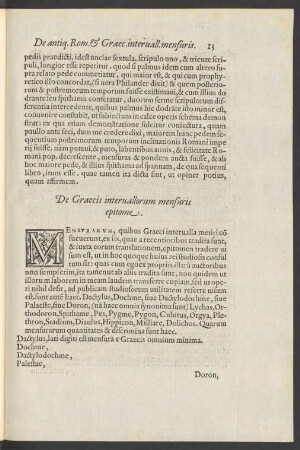 De Graecis intervallorum mensuris epitome.