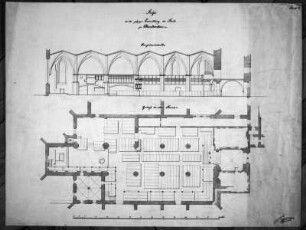 Oberkirchen, Kirche, Grundriss und Aufriss