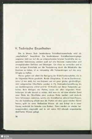 V. Technische Einzelheiten
