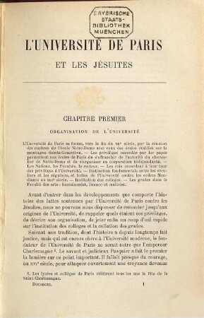 L' université de Paris et les Jésuites : (XVIe et XVIIe siècles)