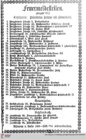 Feuermeldestellen
