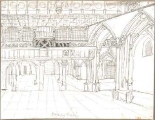 Hoffstadt, Friedrich; Kassette 1: Mappe 2, Kirchen (973-989) - Innenraum in Salzburg (Perspektive)
