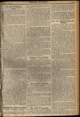Zweite Ausgabe vom Dienstag, den 09. April 1929.