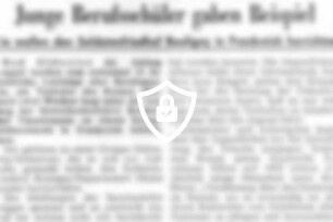 Junge Berufsschüler gaben Beispiel