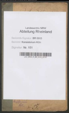 Verhältnisse der evangelischen Gemeinde Cronenberg