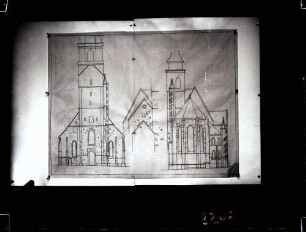 Stiftskirche; Choransicht und Vorderansicht