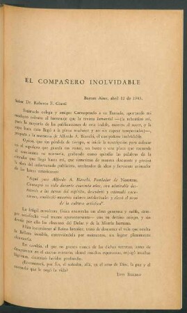 El compañero inolvidable