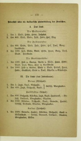 Übersicht über die kulturische Entwickelung der Deutschen
