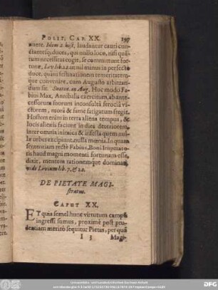 De Pietate Magistratus. Caput XX.
