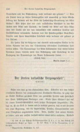 248-260 Der Serben katholische Vergangenheit : Schluß