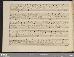 Recitativo: Del benefico Giove degno è il comando