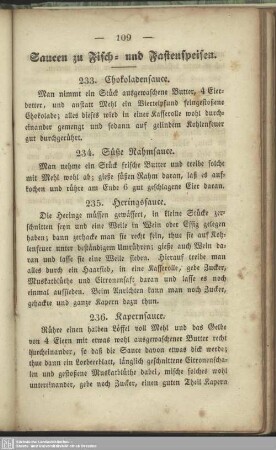 Saucen zu Fisch- und Fastenspeisen
