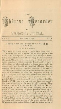 No. 10. November, 1885