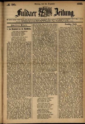 Ausgabe vom Montag, den 24. Dezember 1883.