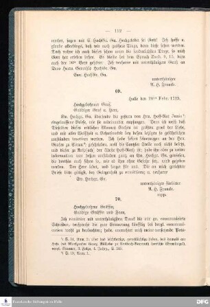 Brief von August Hermann Francke an Heinrich XXIV. v. Reuß-Köstritz.