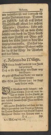 5. Rebecca die Willige