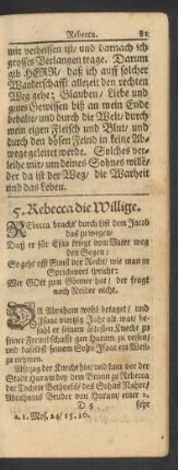 5. Rebecca die Willige