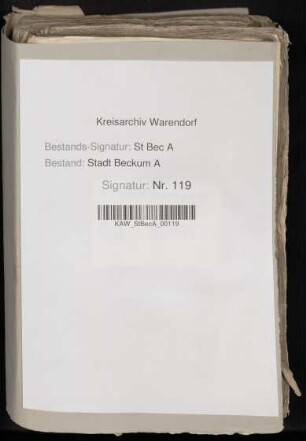 Kloster Marienfeld ./. Stadt Beckum wegen der sog. "Vorgenossen-Ländereien".