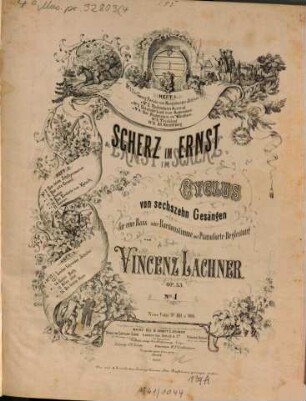 Scherz im Ernst : Cyclus von 16 Gesängen für 1 Bass- oder Baritonstimme mit Pianoforte-Begl. ; op. 33, 4