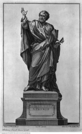 Le statue de' dodici apostoli esistenti nella Basilica Lateranense scolpite da celebri autori, San Giovanni in Laterano, der heilige Petrus