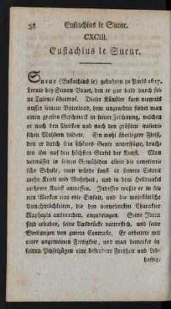 CXCIII. Eustachius le Sueur