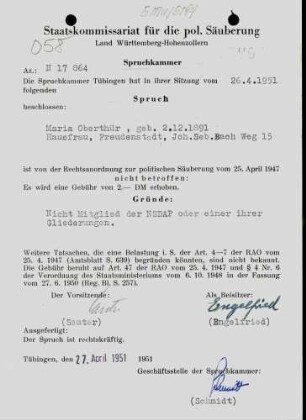 Oberthür, Maria