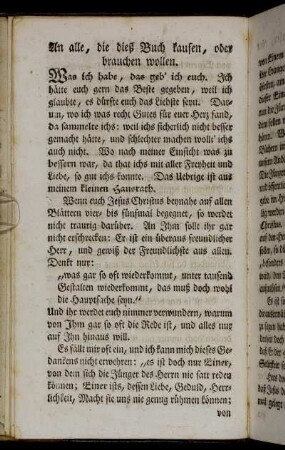 [Vorrede.] An alle, die dieß Buch kaufen, oder brauchen wollen.
