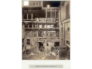 Die Bierbrauerei Friedrich Hoepfner in Karlsruhe. Kühlhaus der alten Brauerei Kaiserstraße 14