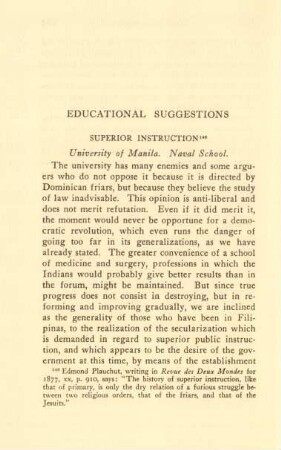 Educational suggestions
