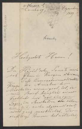 Brief an B. Schott's Söhne : 18.12.1889