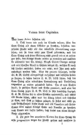 Votum derer Capitains